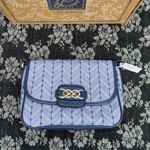 Brighton Brody Flap Bag Purse French Blue Crossbody H55066